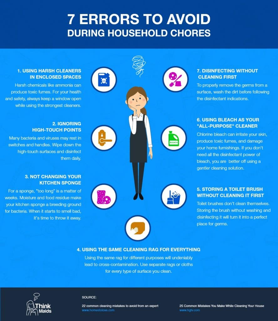 7 Errors To Avoid During Household Chores