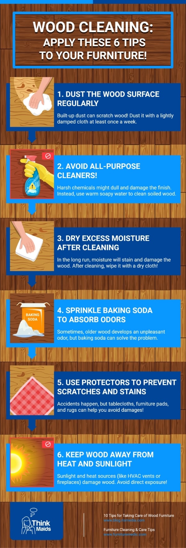 Think Maids -Wood Cleaning Apply These 6 Tips To Your Furniture!